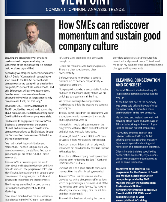 How SMEs can rediscover momentum and sustain good company culture